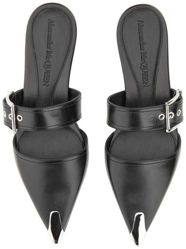 Punk Flat Mules Black - ALEXANDER MCQUEEN - BALAAN 3