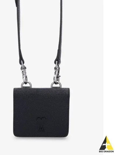 De Coeur Strap Card Holder Black USL101AL0036001 - AMI - BALAAN 1