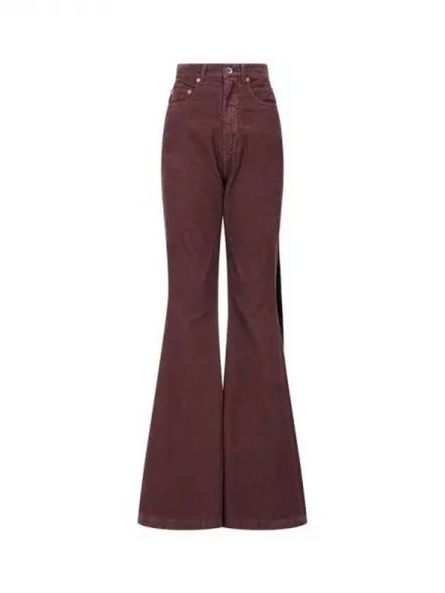 WOMEN DRKSHDW Corduroy Bootcut Pants Dark Purple 270302 - RICK OWENS - BALAAN 1