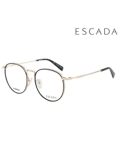 Glasses Frame VES968F 0A01 Round Titanium Men Women - ESCADA - BALAAN 1