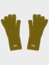 FLUFFY LOGO GLOVE OLIVE - RECLOW - BALAAN 6