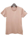 Logo Patch Jersey Cotton Short Sleeve T-Shirt Light Pink - MONCLER - BALAAN 2