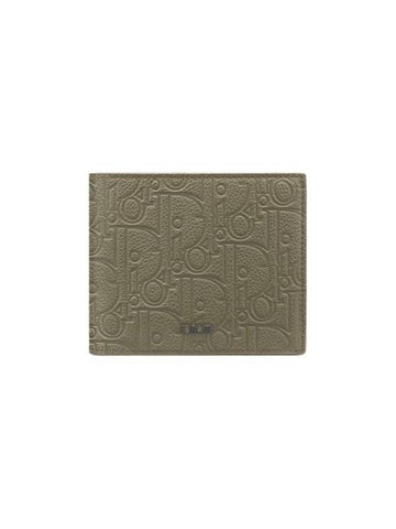 Bifold Gravity Leather Half Wallet Khaki - DIOR - BALAAN 1