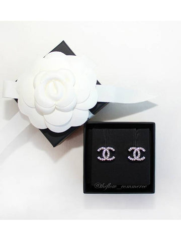 CC logo crystal 3D silver earrings ABE835 B15391 NADCW - CHANEL - BALAAN 1