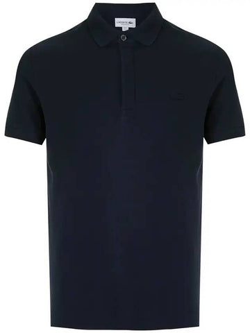 Men's Paris Regular Fit Stretch Cotton Pique Short Sleeve Polo Shirt Navy - LACOSTE - BALAAN 1