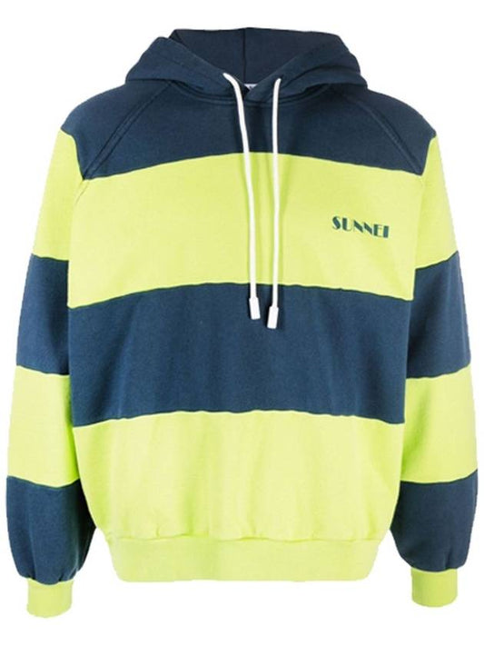 Striped logo print hood blue SN2PXF03AP JE217 501 - SUNNEI - BALAAN 2