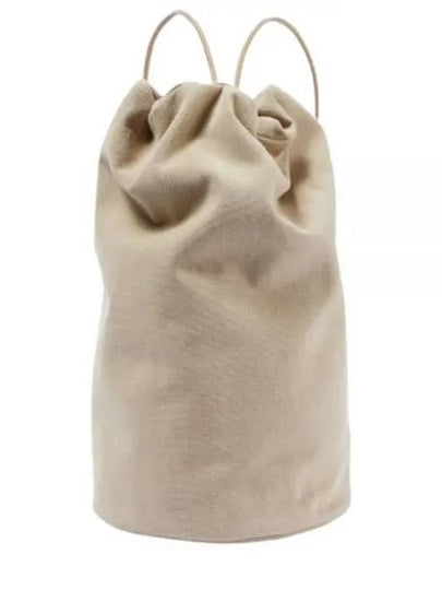 Sporty Drawstring Canvas Backpack Beige - THE ROW - BALAAN 2