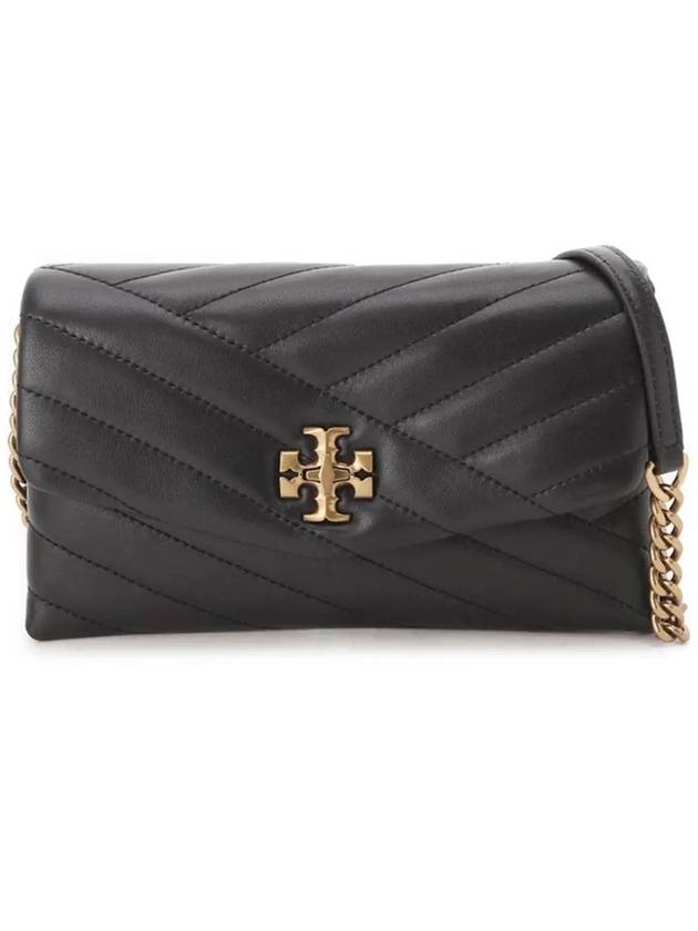 Kira Chevron Chain Long Wallet Black - TORY BURCH - BALAAN 3