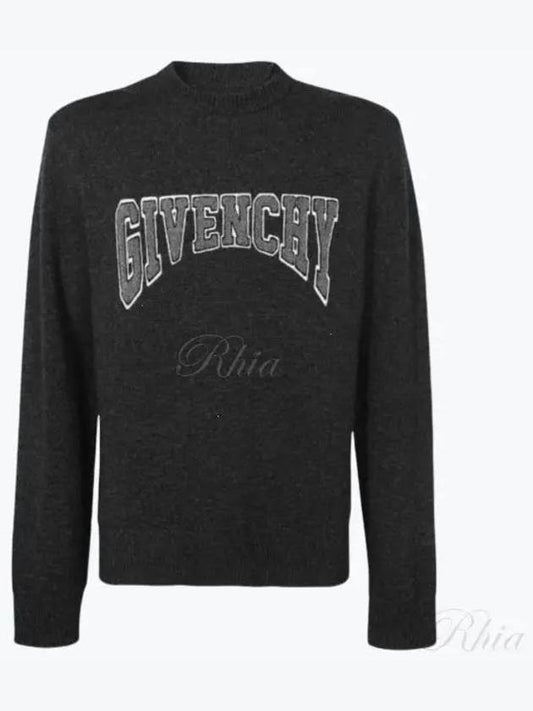 College Embroidered Logo Knit Top Black - GIVENCHY - BALAAN 2