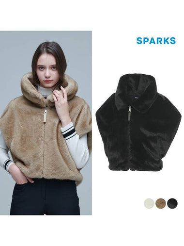 Women s Cropped Collar Fur Vest SN4LJV031 - SPARKS - BALAAN 1