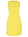 Intrecciato Leather Midi Dress Yellow - BOTTEGA VENETA - BALAAN 2