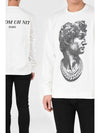 NUW21276 David Print Sweatshirt White 081 - IH NOM UH NIT - BALAAN 1