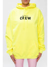 Crew Logo Print Oversized Hoodie Yellow - BALENCIAGA - BALAAN 10