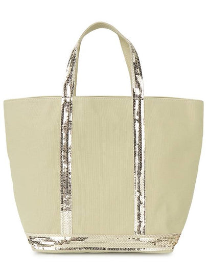 Canvas M Cabas Tote Bag Light Beige - VANESSA BRUNO - BALAAN 2