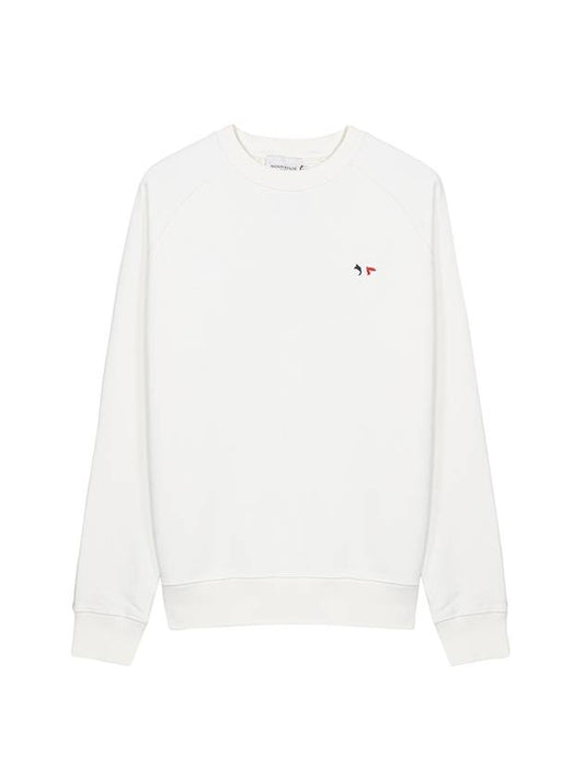 Tricolor Fox Patch Sweatshirt Ecru - MAISON KITSUNE - BALAAN 1