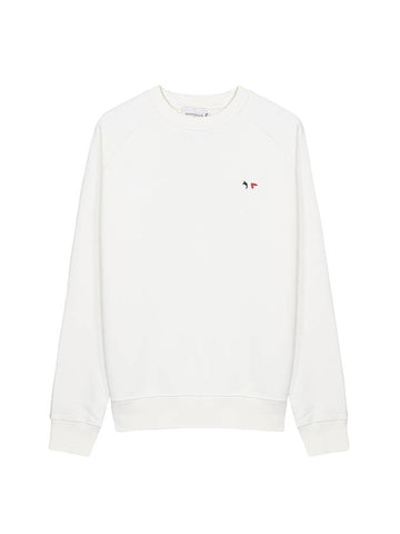 Tricolor Fox Patch Sweatshirt Ecru - MAISON KITSUNE - BALAAN 1