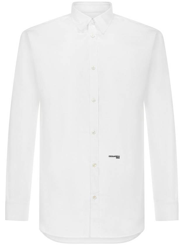 logo print shirt white - DSQUARED2 - BALAAN.