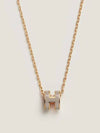 Mini Pop H Pendant Necklace Gold Marron Glace - HERMES - BALAAN 2