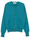 Embroidered Logo Hoodie Cardigan Green - VIVIENNE WESTWOOD - BALAAN 2