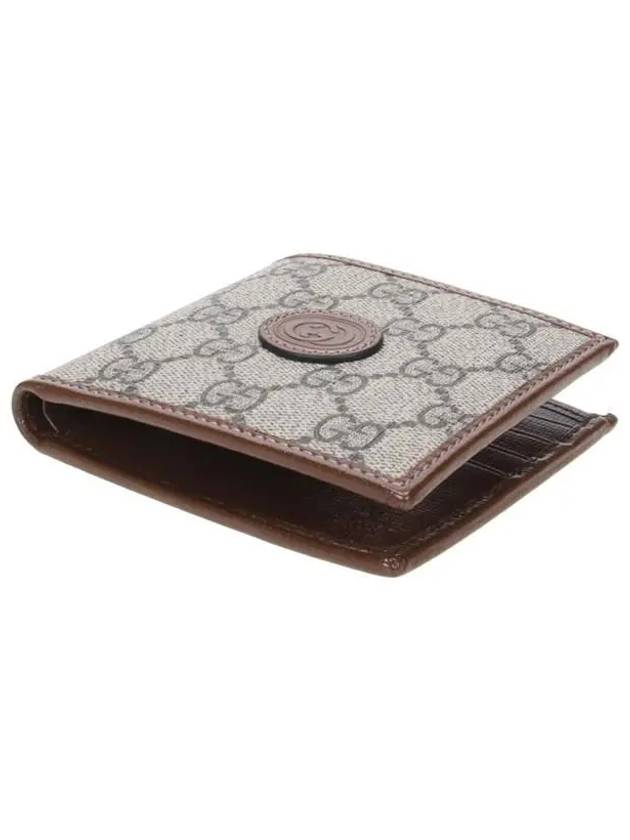 GG Supreme Interlocking Half Wallet Brown - GUCCI - BALAAN 6