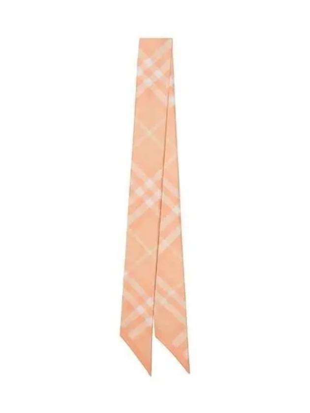 Check Skinny Silk Scarf Pink - BURBERRY - BALAAN 2