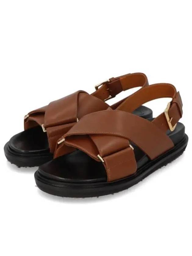 Fussbett Leather Sandals Brown - MARNI - BALAAN 2