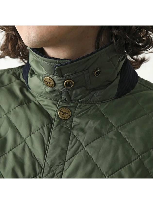 Kenning Quilting  Logo Patch Jacket Green - BARBOUR - BALAAN 5