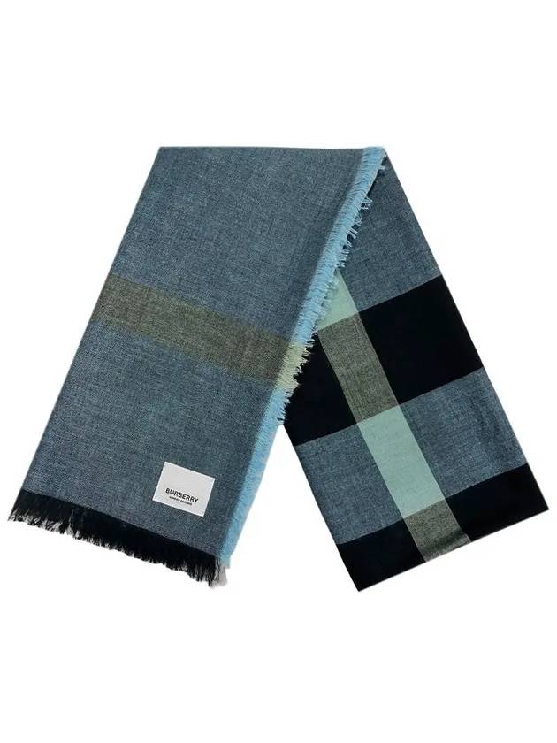 Mega Check Muffler Blue - BURBERRY - BALAAN 2