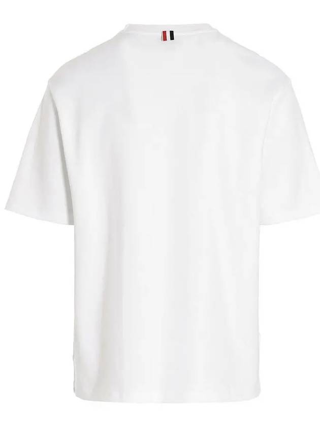 Cotton Oversized Pocket Short Sleeve T-Shirt White - THOM BROWNE - BALAAN 4