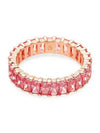 Matrix Baguette Cut Ring Rose Gold Pink - SWAROVSKI - BALAAN 2