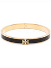 Kira Enamel Bangle Bracelet Black Gold - TORY BURCH - BALAAN 3