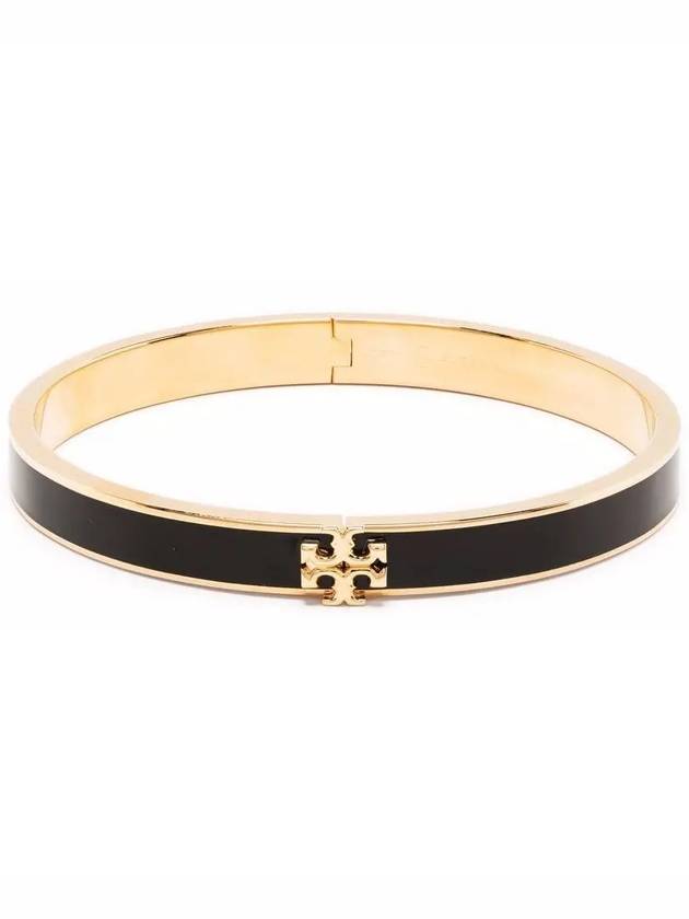 Kira Enamel Bangle Bracelet Black Gold - TORY BURCH - BALAAN 3