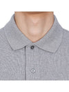 Men's Heart Logo Polo Shirt Heather Grey - AMI - BALAAN 7