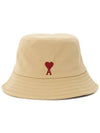 De Coeur Embroidered Bucket Hat Sand - AMI - BALAAN 3