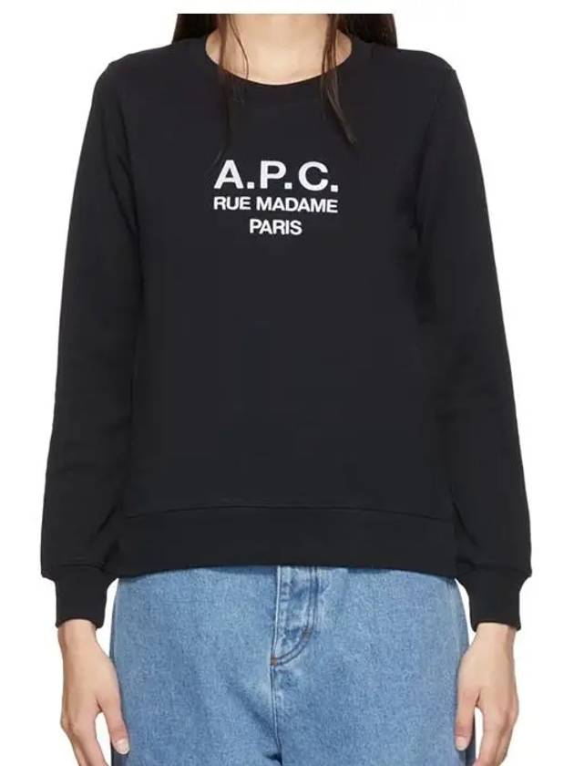 Women's Tina Logo Sweat Sweatshirt Black - A.P.C. - BALAAN 3