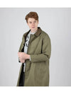 Men s color collar hidden button field trench coat CO105A - IKALOOOK - BALAAN 4