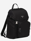 Re-Nylon Saffiano Leather Backpack Black - PRADA - BALAAN 3