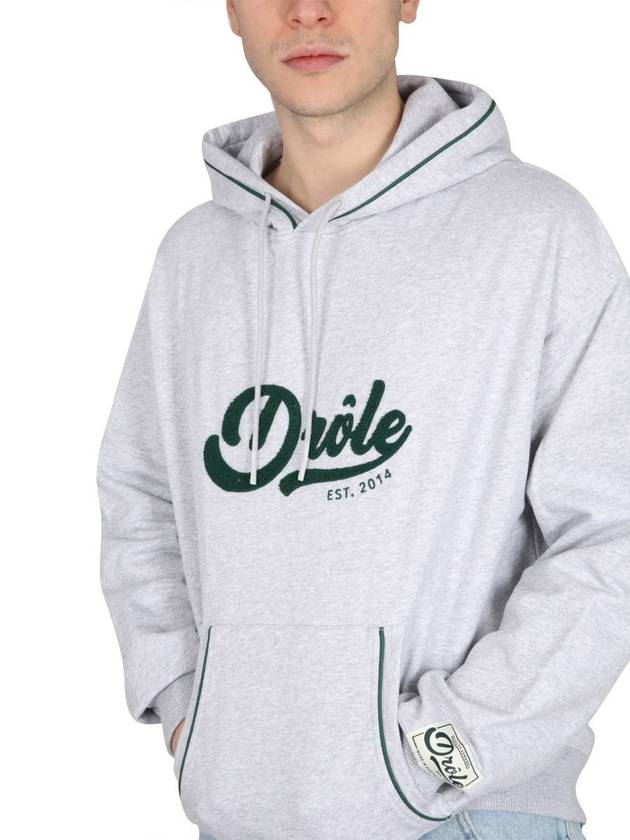 Drôle De Monsieur Hooded Sweatshirt With Logo - DROLE DE MONSIEUR - BALAAN 4