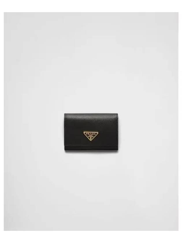 Saffiano Leather Card Wallet Black - PRADA - BALAAN 2