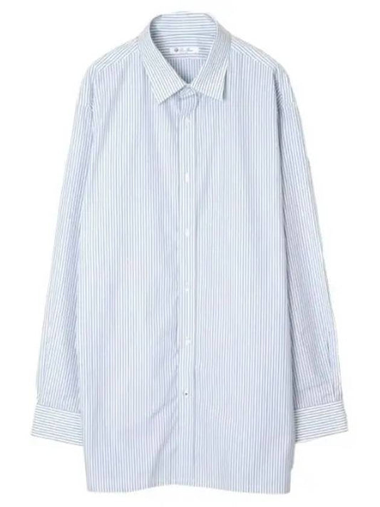 Cotton Pique Striped Polo Shirt Men Long Sleeve - LORO PIANA - BALAAN 1