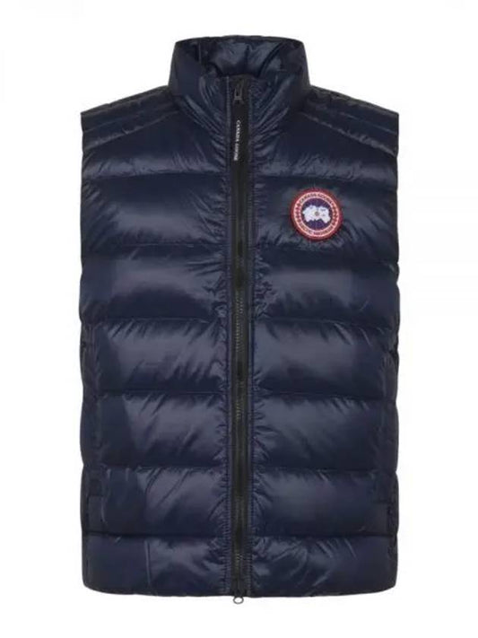 Crofton Logo Patch Padding Vest Atlantic Navy - CANADA GOOSE - BALAAN 2