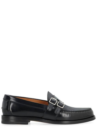 GG Buckle Leather Loafers Black - GUCCI - BALAAN 2