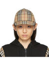 logo applique vintage check ball cap beige - BURBERRY - BALAAN 11