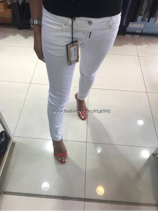 Women's back pocket double zipper white jeans 75LA0499 - DSQUARED2 - BALAAN 9