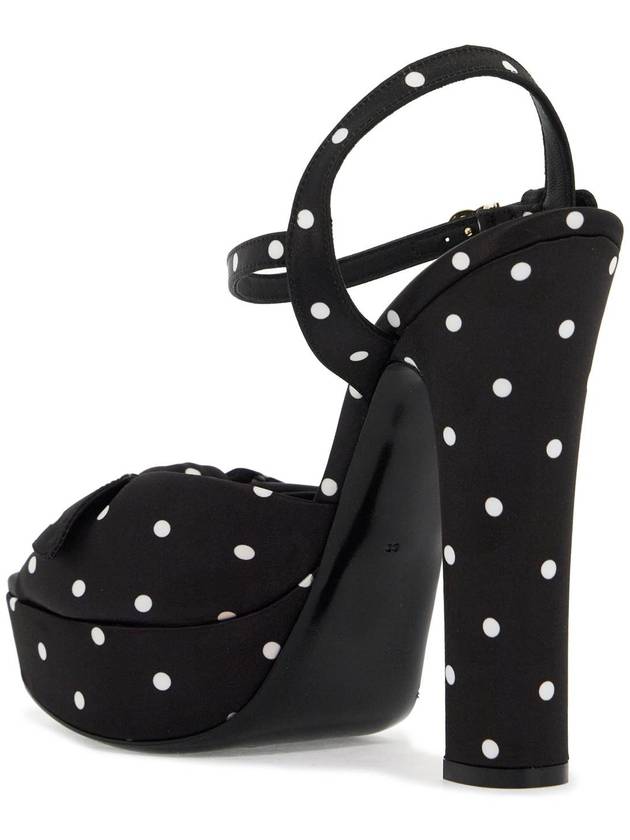 "keira polka dot satin platform sandals - DOLCE&GABBANA - BALAAN 3