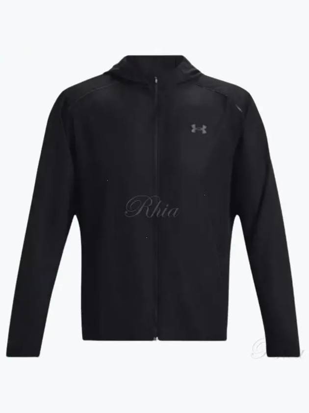 Men's UA Storm Run Hooded Jacket Black - UNDER ARMOUR - BALAAN 2