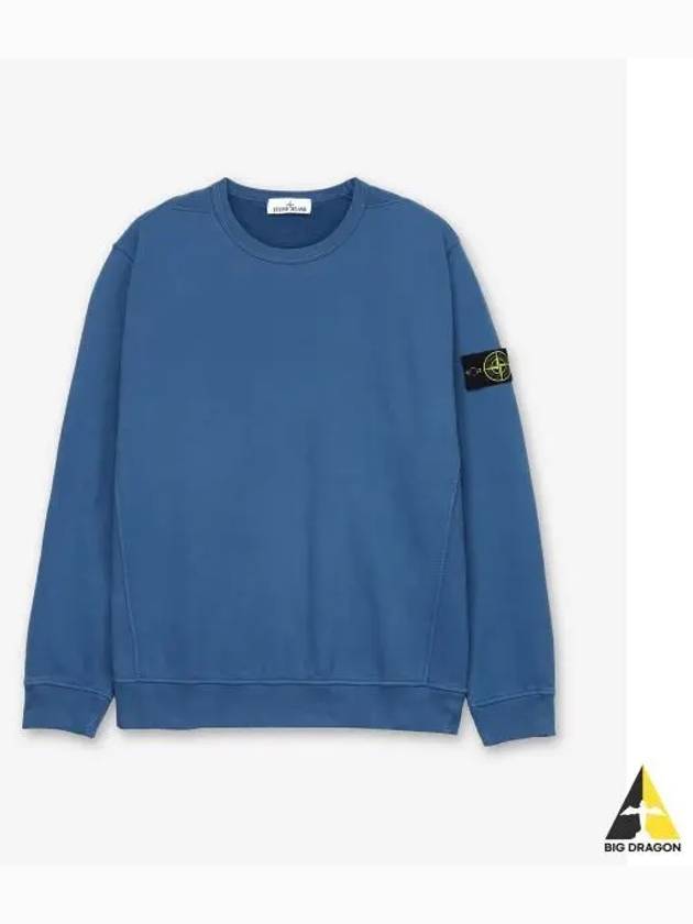 Wappen Patch Crew Neck Cotton Sweatshirt Blue - STONE ISLAND - BALAAN 2