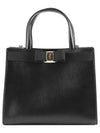 Vara Bow Top Handle Tote Bag Black - SALVATORE FERRAGAMO - BALAAN 2