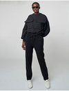 Tapered Banding Track Pants Black - ATHPLATFORM - BALAAN 5