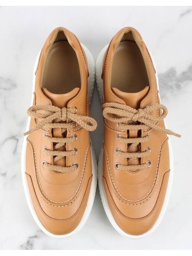 TURN camel leather sneakers 38 250 - HERMES - BALAAN 9